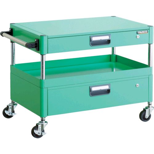 トラスコ TRUSCO PEW-671VZ-YG ツールワゴン フェニックスワゴン 省音 ７５０Ｘ５００ＸＨ６００ 引出付 ヤンググリーン PEW67