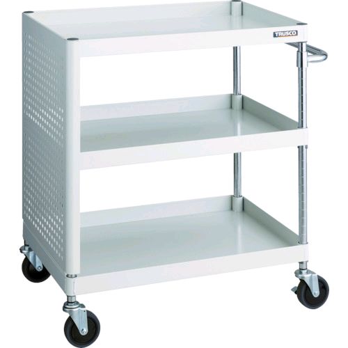 トラスコ TRUSCO PEW-973PL-W ツールワゴン フェニックスワゴン 省音 ７５０Ｘ５００ＸＨ８８０ パネル付 ホワイト PEW973PLW8000