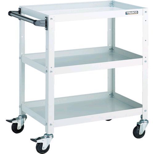 【在庫切れ】【納期未定】トラスコ TRUSCO RBW-763HW ツールワゴン ラビットワゴン ６００Ｘ４００ ハンドル付 ゴム車輪 ホワイト RBW763HW8000の通販は