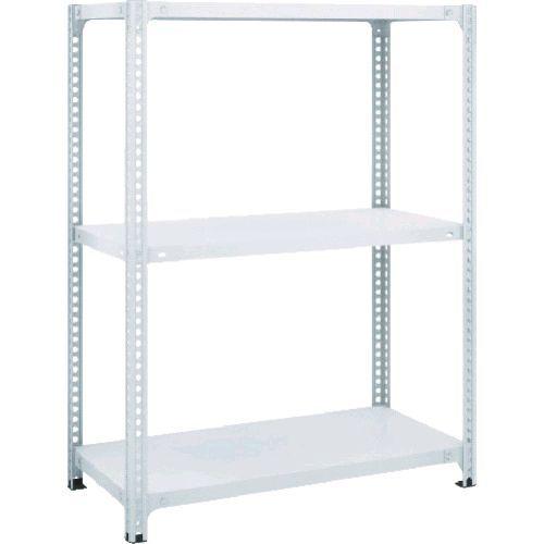 トラスコ TRUSCO SBL-4633-W スチールラック ＳＢＬ型抗菌塗装セミボルトレス軽量棚 Ｗ１８００ＸＤ３００ＸＨ１２００ ３段 Ｗ色 SBL4633W8000の通販は