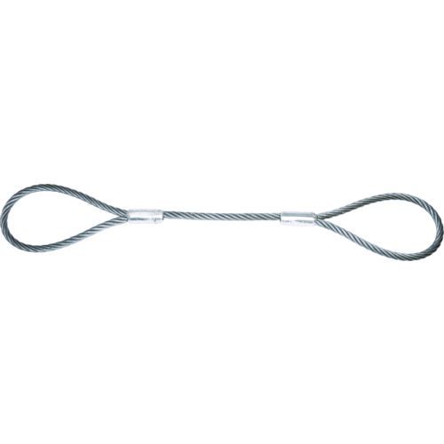 トラスコ TRUSCO TWAL-18S2.5 ワイヤーロープスリング　Ａタイプ　アルミロック　１８ｍｍＸ２．５ｍ TWAL18S2.53100の通販は 6,071円