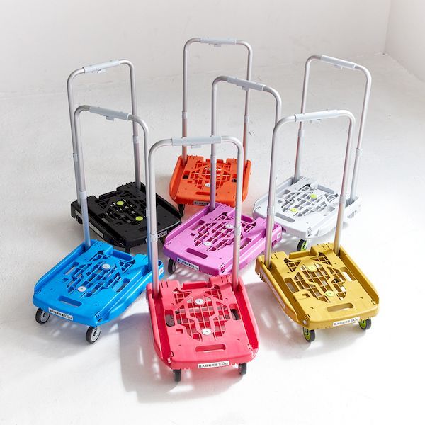トラスコ TRUSCO WP-2G-B 樹脂台車 カルティオミニ ｗｅｅｇｏ ブルー WP2GB8000 樹脂台車 ウィーゴWP-2-B 台車・リヤカー