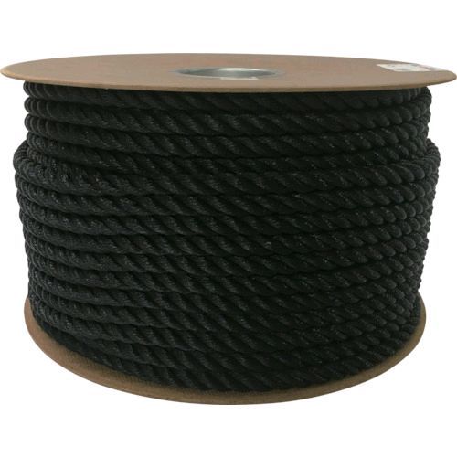 ユタカメイク  PRE-64 ポリエチレンロープドラム巻 12mm×100m ブラック PRE64
