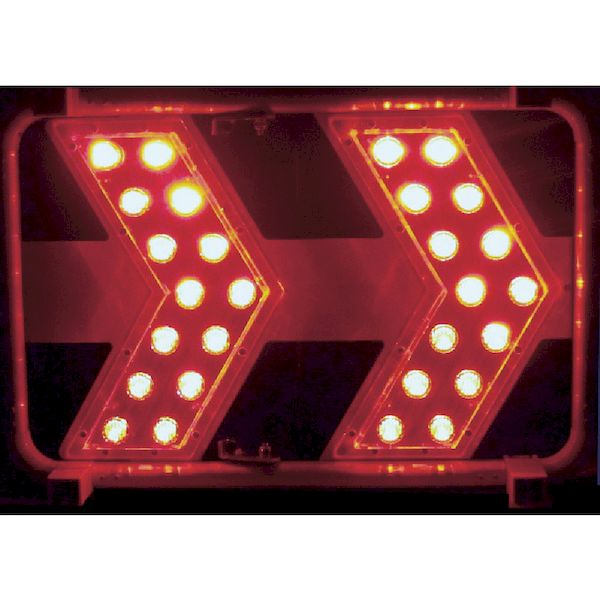 仙台銘板  3093102 軽量型矢印板 LIGHT H400×W600mm 赤LED_1