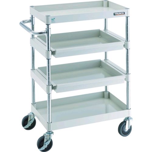 ＴＲＵＳＣＯ  PEW-962M2-W  ツールワゴン フェニックスワゴン 省音 ６００Ｘ４００ ４段 スライド２段付 ホワイト PEW962M2Wの通販は