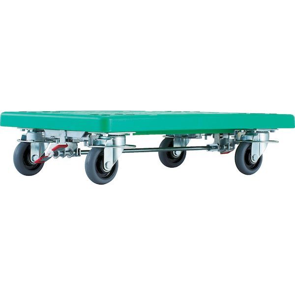 ＴＲＵＳＣＯ TP-715JRS-4 樹脂製平台車 グランカート ４輪自在リングストッパー付 均等荷重２００ｋｇ TP715JRS4_1