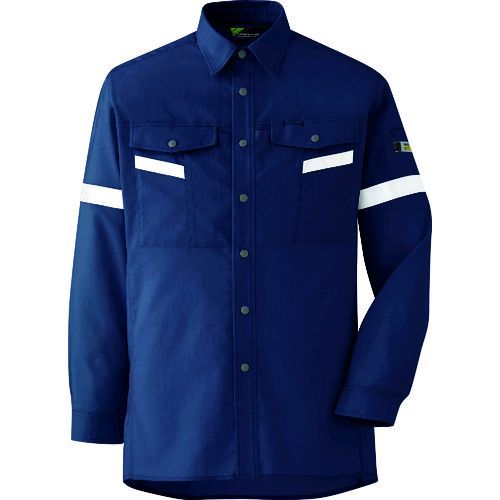 ミドリ安全  VES2557UE-L  ベルデクセル帯電防止　反射材仕様　長袖シャツ　ＶＥＳ２５５７上　Ｌ VES2557UEL