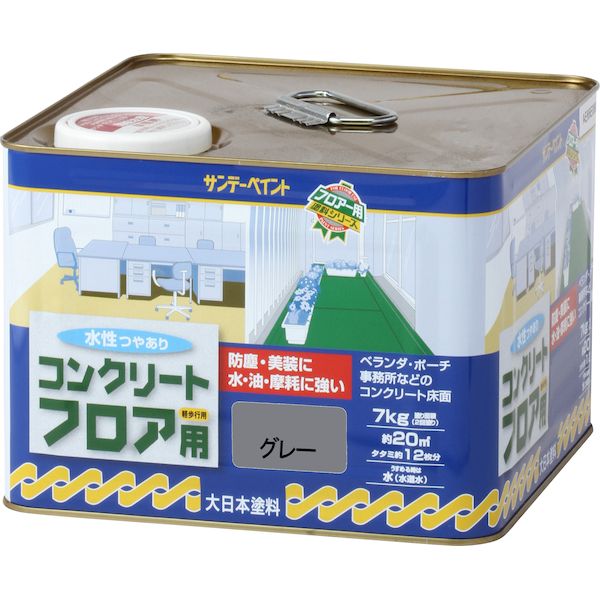 サンデーペイント 4906754267439 水性コンクリートフロア用 ７ｋｇ グレー 7kg tr-8186392の通販は