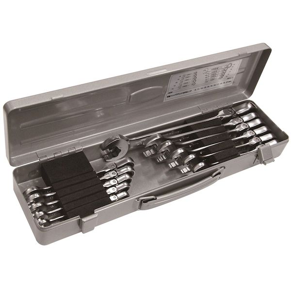 前田金属工業 TONE RMFQ110 コンビネーションラチェットレンチ 首振クイックラチェットめがねレンチセット １１点セット トネ