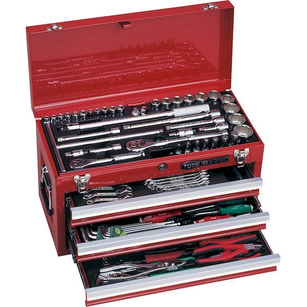 TONE TSX950BK 整備用工具セット ツールセット 差込角９．５ｍｍ １２．７ｍｍ ８６点セット マットブラック トネ ブラッ
