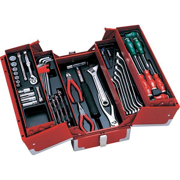 前田金属工業 TONE TSA3309BK 整備用工具セット ツールセット 差込角９．５ｍｍ ５６点セット マットブラック トネ オートメカニック用の通販は 33,652円