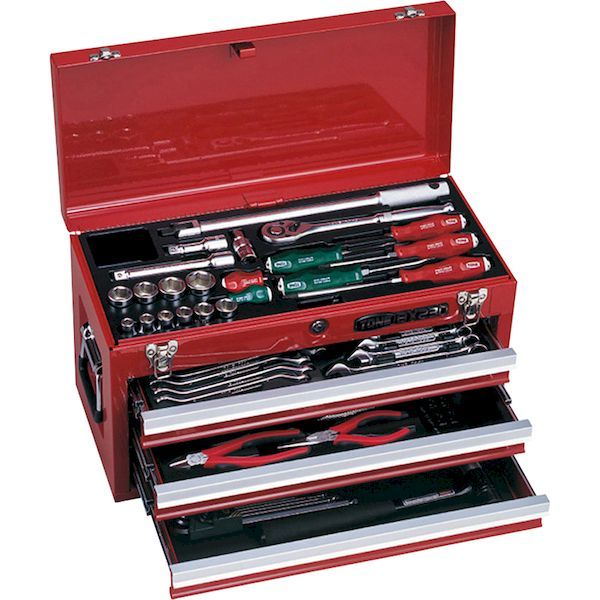 前田金属工業 TONE TSA450 整備用工具セット ツールセット 差込角１２．７ｍｍ ５８点セット レッド トネ オートメカニック用 1S