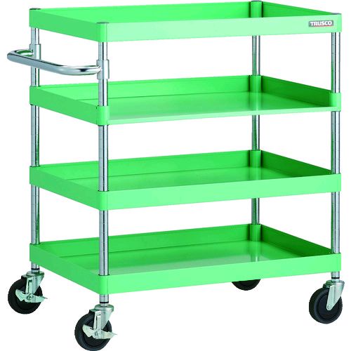 ＴＲＵＳＣＯ PEW-973H1-YG ツールワゴン フェニックスワゴン 省音 ７５０Ｘ５００ＸＨ８８０ ３方棚板付 ヤンググリーン PEW973H1YGの通販は
