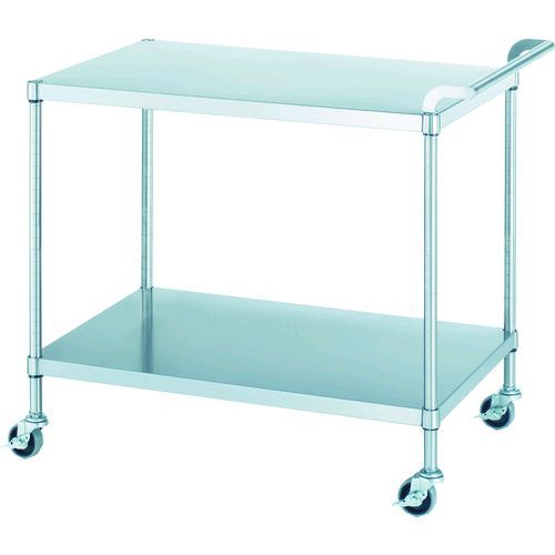 シンコー M02-7560-U75 ステンレスワゴン ＳＵＳ４３０ 天地２段タイプ φ７５ウレタン車 ７５０×６００×８００ M027560U75の通販は 29,575円