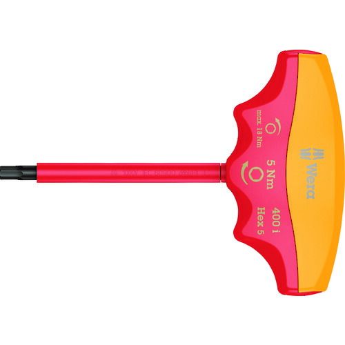 Ｗｅｒａ 004980 ４００ｉ ＶＤＥ絶縁トルクドライバーＴ型 ヘックスプラス六角４．０ ／ ５．０ Ｎｍ　Ｎｍ 4980