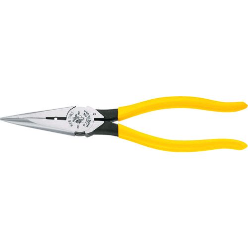 ＫＬＥＩＮ D203-8N 強力型ロングノーズプライヤー　サイドカット　２２０ｍｍ　皮むき穴付 D2038N