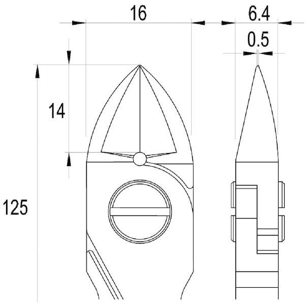 ｉｄｅａｌｔｅｋ ES5160L-CR-BGS-IT ＥＳＤ精密ニッパ　ラウンド形　特大　セミフラッシュ刃　１２５ｍｍ ES5160LCRBGSI