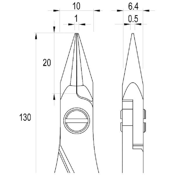 ｉｄｅａｌｔｅｋ ES6021-CR-BG-IT ＥＳＤ精密プライヤー　半丸　１３０ｍｍ ES6021CRBGIT_1