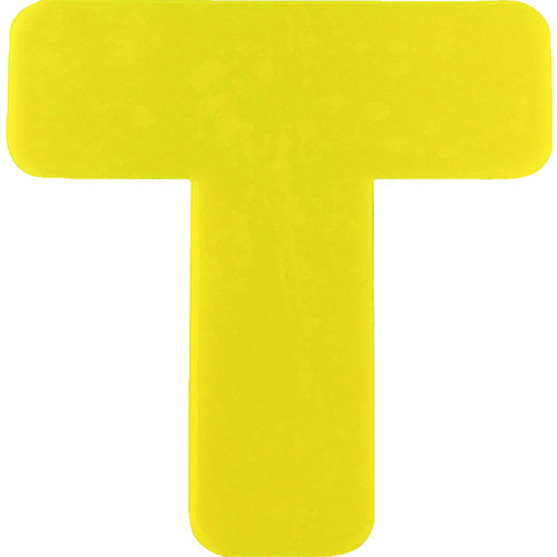 セーフラン 10944 高耐久５Ｓフロア表示ステッカー　Ｔ型　１０枚セット　１５０ｘ１５０ｍｍ　黄の通販は 4,841円
