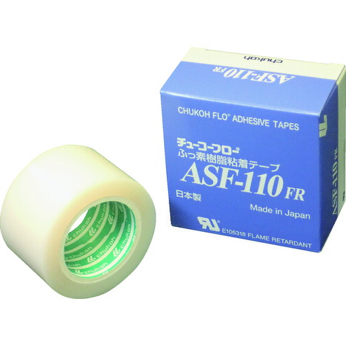 チューコーフロー ASF110FR23X38X5 フッ素樹脂フィルム粘着テープ ＡＳＦー１１０ＦＲ ０．２３ｔ×３８ｗ×５ｍ×５ｍ