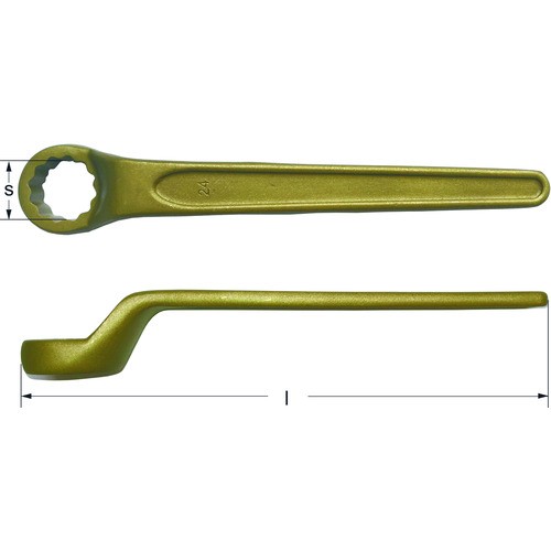 Ampcoスイス 防爆めがねレンチ シノ付き 二面幅寸法26mm 全長 Ampcoスイス 防爆めがねレンチ シノ付き 二面幅寸法26mm 全長