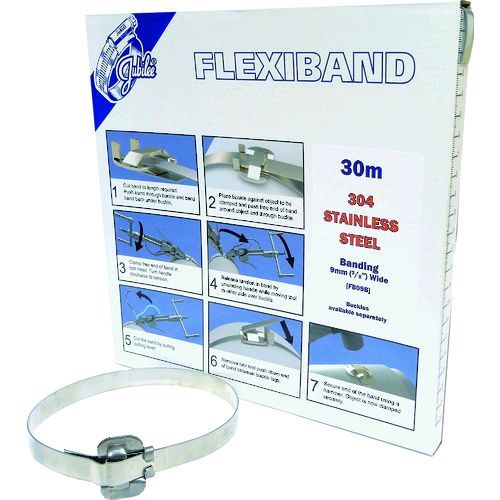 ＪＵＢＩＬＥＥ FB19B フレキシバンド　ステンレス３０４　１９ｍｍの通販は