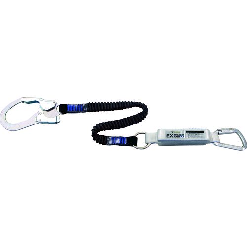 タイタン HL-ZB-130 ＥＸ−ｚｅｒｏ 伸縮ストラップ式 ＴＹＰＥ−１ ランヤードブラック シングル １３０ｋｇ３０ｋｇ HLZB130