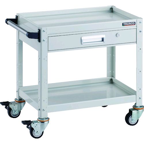 ＴＲＵＳＣＯ BDW-662VU-W ツールワゴン バーディワゴン ６００Ｘ４００ 引出付 ウレタン車輪 ホワイト BDW662VUWの通販は 27,730円