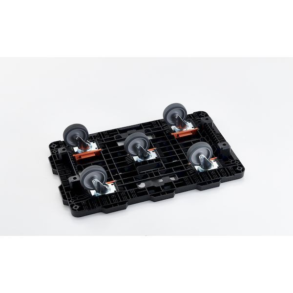 ＴＲＵＳＣＯ BT700J3-E100-M4 まとめ買い 連結式樹脂製平台車 ビートル ７００Ｘ４５０ 自在３輪 ４台セット BT700J3E100M_9