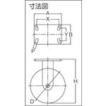 ＴＲＵＳＣＯ HR/HM200400RPCI-TG 重量キャスター　固定　２００ＭＭ　耐湿ウレタン車輪４００ＫＧＦ HRHM200400RPCITG_3