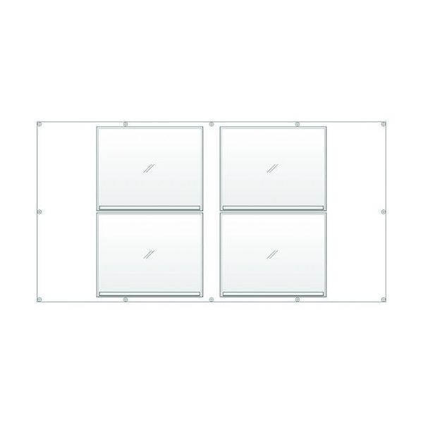 ユニット 383-761 フェンスポケット４００×５００標識４枚用 383761 UNIT 206-8975