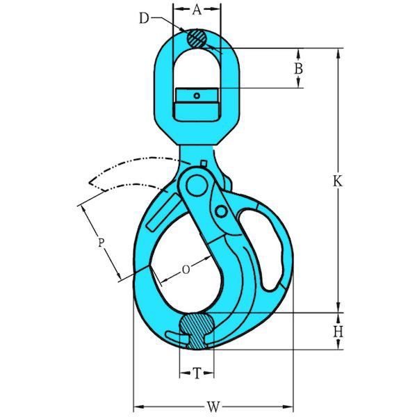 ＹＯＫＥ X-952N-16 Ｇ−１００ グリップ仕様ロッキングフック スイベルタイプ ８Ｔ X952N16