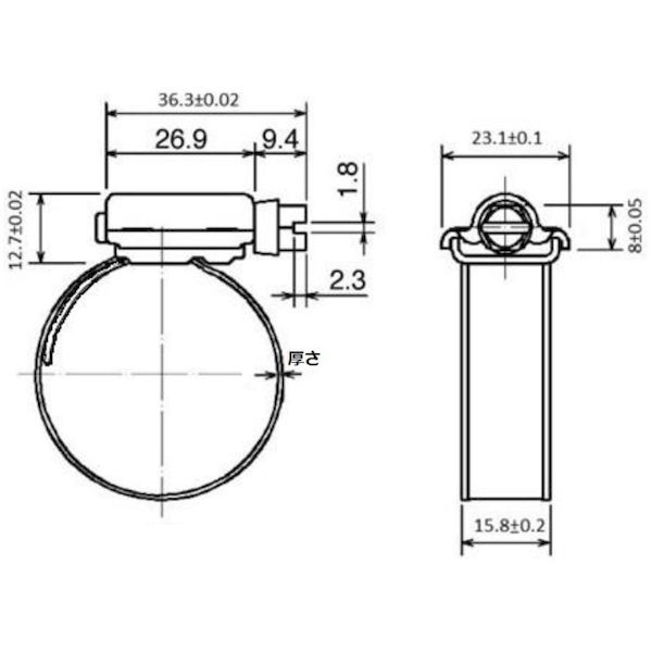 トラスコ TRUSCO TE16-168 ホースバンド15．8×Φ168mm TE16168_1