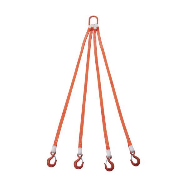 トラスコ TRUSCO G25-4P15-1.72 4本吊ベルトスリングセット 25mm幅X1．5m 吊り角度60°時荷重1．72t 最大使用荷重2t