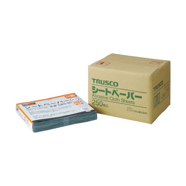ＴＲＵＳＣＯ GBS80-250P まとめ買い シートペーパー ＃80 250枚セット GBS80250P