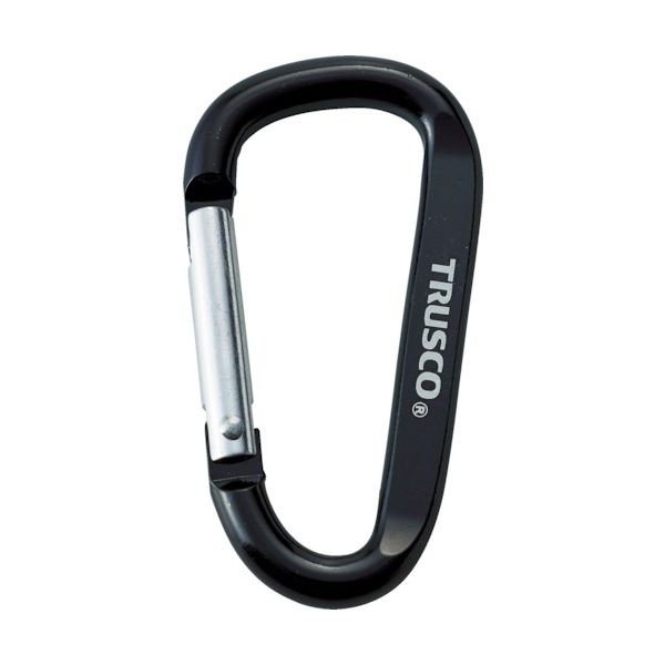 ＴＲＵＳＣＯ TKN660BKBOX まとめ買い カラビナ 線径6mmX60mm D型 ブラック100個の通販は