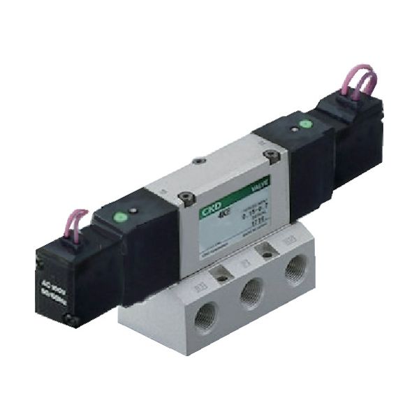 ＣＫＤ 4KB220-08-AC100V 4Kシリーズパイロット式5ポート弁セレックスバルブ 4KB22008AC100Vの通販は