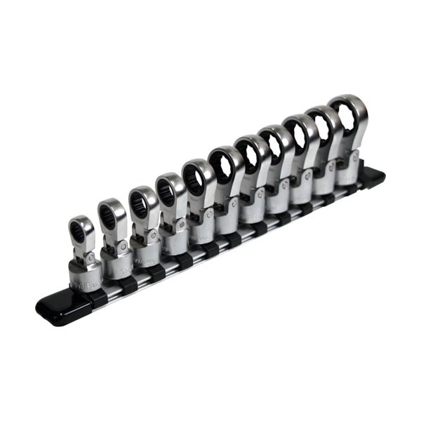 前田金属工業 ＴＯＮＥ HRM311F フレックスラチェットめがねソケットセット ホルダー付 差込角９．５ｍｍ １１点セット