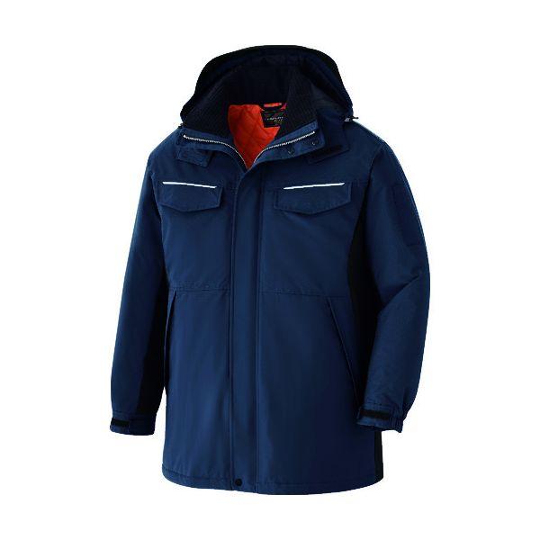 ミドリ安全 VE1047-UE-L ベルデクセル 静電防水防寒コート ネイビー×ブラック L VE1047UEL