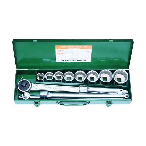 旭金属工業（ASAHI） ［VO6080］ ＡＳＨ　ソケットレンチセット１９．０□×１２ＰＣＳ  VO-6080【キャンセル不可】の通販は 45,903円