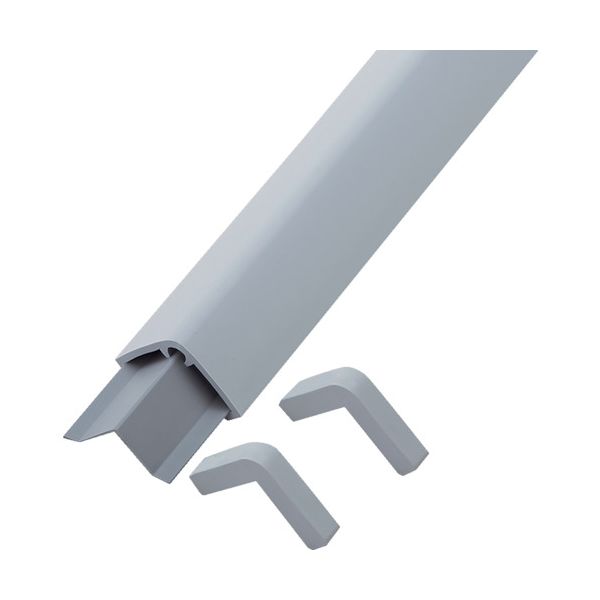 緑十字 246072 コーナー用ガードパッド グレー GPS−GL 65×65×1000mm ビス6個付