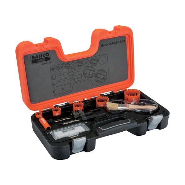 BAHCO 3834-SET-65-16/51 バイメタルホールソーセット 9PCS 16−51mm 3834SET6516/51の通販は