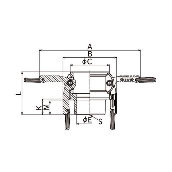 トヨックス 633-BBL-1-1/4-BR カムロック ツインロックタイプカプラー オネジ ブロンズ 633−BBL 1−1／4インチ BR 633_1