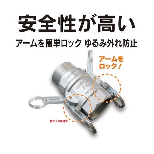トヨックス 633-BBL-1-1/4-BR カムロック ツインロックタイプカプラー オネジ ブロンズ 633−BBL 1−1／4インチ BR 633_4