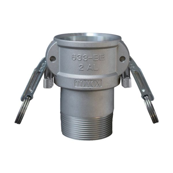 トヨックス 633-BBL-4-AL カム鍵を掛ける ツインロックタイプカプラー オネジ 軽銀 633−BBL 4in AL 633BBL4AL