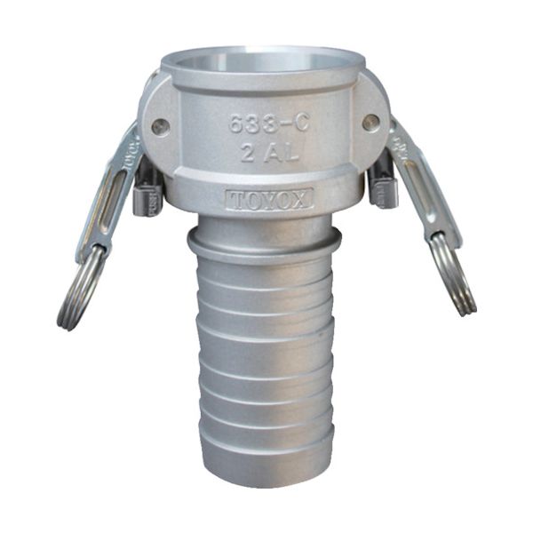 トヨックス 633-CL-4-AL カムロック ツインロックタイプカプラー ホースシャンク アルミ 633−CL 4インチ AL 633CL4AL