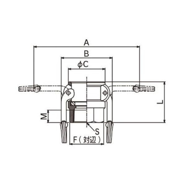 トヨックス 633-DB-3-BR カム鍵を掛ける カプラー メネジ ブロンズ 633−DB 3in BR 633DB3BR