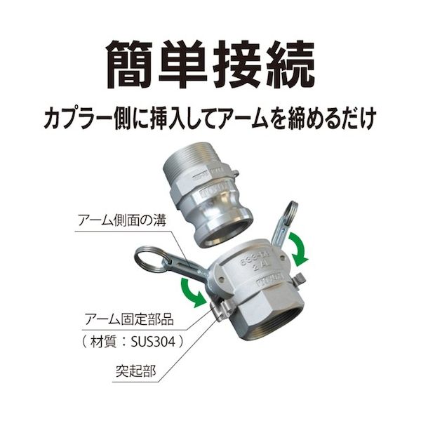 トヨックス 633-DB-3-BR カム鍵を掛ける カプラー メネジ ブロンズ 633−DB 3in BR 633DB3BR