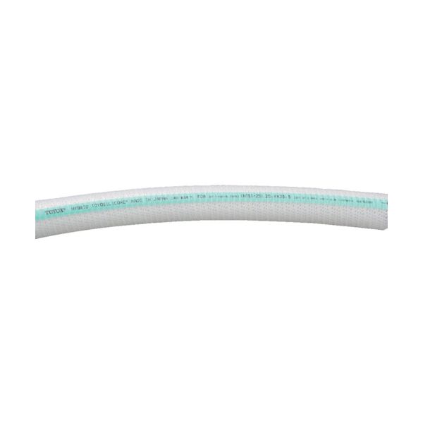 トヨックス HTSI-12-5 耐熱・食品用耐圧ホース ハイブリッドトヨシリコーンホース 内径１２．７ｍｍ×外径１９．５ｍｍ 長さ５ｍ ＨＴＳＩ−１２_1