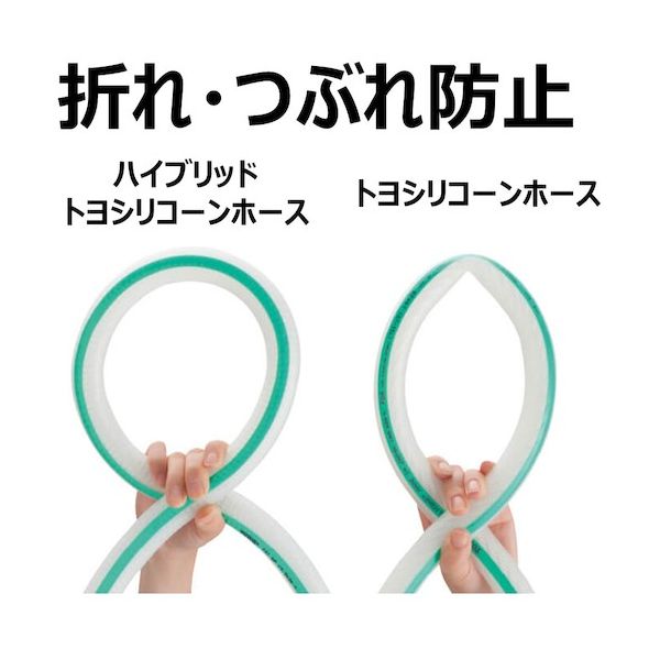 トヨックス HTSI-12-5 耐熱・食品用耐圧ホース ハイブリッドトヨシリコーンホース 内径１２．７ｍｍ×外径１９．５ｍｍ 長さ５ｍ ＨＴＳＩ−１２_7